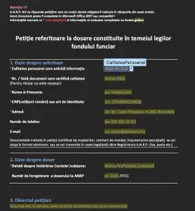 petitile in temeiu legilor fondului funciar