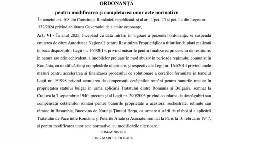plati anrp 2025, suspendare plati anrp 2025, anulare plati anrp 2025, suspendare titluri de plata, suspendare titluri de plata anrp, suspendare titluri de plata despagubiri, suspendare titluri de plata despagubiri anrp, plata anrp, plati anrp, despagubiri anrp 2025, ordonanta guvern plati anrp, ordonanta de urgenta gubern anrp, anrp plati 2025, anrp despagubiri plati, ministerul de finante plati 2025, ministerul de finante despagubiri anrp plati, titlu de plata anulat, titlurile de plata anrp anulate, anulare plati anrp 2025, plati anrp intarziate, plati anrp, 